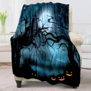 Cute Halloween Blankets for Kids/Teens/Women/Men/Adults, Spooky Blanket for Boy/Girls/Toddler, Fall Throw Blanket for Couch 40"x 60"