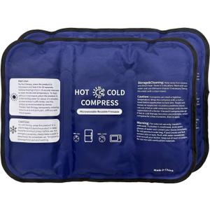 Gel Soft Flexible Ice Pack for Injuries - 2 Pack (Large: 10.5"x14.5") Reusable Hot & Cold Compress for Pain Relief, Freezer Cold Pack for Hip, Shoulder, Knee - Cooling Gel Pad for Swelling, Bruises