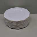 WDF 60pcs Gold Dessert Plates-7.5inch Baroque White and Gold Small Dessert Plates/Disposable Salad/Appetizer Plate for Upscale Bridal Shower/Wedding/Birthday