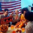 Maxcheck 6 Pack 18 oz Halloween Stemless Wine Glasses Halloween Wine Glass Set Clear Drinking Tumbler for Homes and Bars for Party Gift(Bloody)