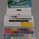 ARTISTRO Watercolor Paint Set, Vivid Colors in Portable Box, Palette set, Including Metallic and Fluorescent Colors. Perfect Travel Watercolor Set for Artists, Amateur Hobbyists and Painting