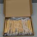 Fuutreo 50 Pcs Employee Appreciation Gift Bulk Inspirational Retractable Bamboo Pens Thanks Wood Ballpoint Pen Gift for Lab Week Coworker Nurse Teacher Volunteer Office(Difference You've Made)