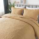 HoneiLife Queen Quilt Bedding Set - 3 Pieces Microfiber Quilt Sets Lightweight Bedspreads Reversible Coverlets Retro Bed Cover Paisley Pattern Bedding Set All Season Quilts-Yellow, Queen/Full-90"x96"