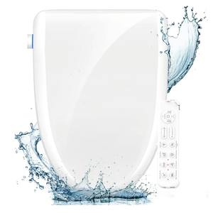 FVZ Bidet Toilet Seat Elongated Smart Heated Toilet Seat with Warm Water & Dryer, Feminine & Child Wash, Self-Clean Stainless Steel Nozzle, Adjustable Water Pressure, Slow Close Lid