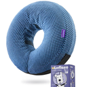 Soft Inflatable Dog Cone Collar for Small Medium Large Dogs - Neck Donut E Collar Alternative for Recovery After Surgery - Blue M