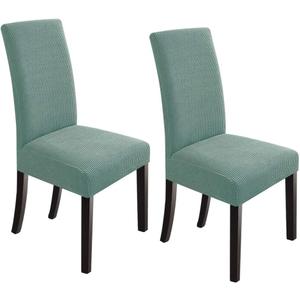 NORTHERN BROTHERS Chair Covers, Dining Chair Slipcovers Set of 2, Stretch Chair Protector for Dining Room, Restaurant, Kitchen, Party, Dark Cyan