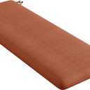 Codi Outdoor Bench Cushion for Patio Furniture 48x18x3 Inch  Linen Texture, Fade Resistant, Waterproof, Removable Cover, Comfortable High-Density Foam for Garden & Porch, Spice