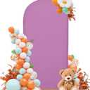 4FT Mini Arch Cover  Petite Stretch Fabric for Baby Showers, Kids Birthdays & Photo Corners  Lilac Backdrop for Small Events & Tablescapes