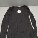 Womens Tops Trendy Dressy Casual Long Sleeve Crewneck Basic T Shirts Solid Loose Textured Blouses Outfits
, Size Small