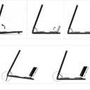 4 x Smart Phone Screen Magnifier Multi-Function Bracket for Cellphones Enlarged Display for Movies and Reading Compatibility Lightweight Portable Design Black (Medium)