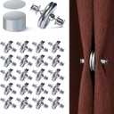 20Pairs Curtain Magnets, ZNJAVX Curtain Magnets Closure with 20pcs Self-Adhesive Patch Strong Magnetic Curtain Clips to Keep Curtain Closed for Indoor Outdoor, Shower, Bedroom, Office