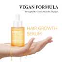 Natural Hair Repair Serum, Hair Growth Supplement for Hair Thinning, Vegan Women's Hair Treatment, Thicker Fuller Looking Hair, Gentle and Effective Hair Strengthening Products, 1 fl Oz
