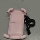 Bicycle Phone Holder,Motorcycle Handlebar Phone Mount,1S Quick Lock Release,360Rotation Silicone Wrapped Phone Clamp Stand for E-bike,Scooter ATV Strollers Bike Phone Clip,for 4.7- 6.8"Phones (Pink)
