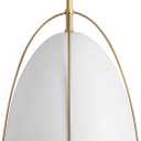 10in Dome Pendant Light White Kitchen Island Pendant Lighting Modern White & Gold Pendant Lights Fixture for Dining Room Kitchen Sink, E26