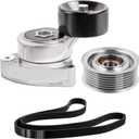 Belt Tensioner Serpentine Belt Tensioner Multi-V Belt Only Compatible with 2003-2007 Accord L4 2.4L, 2006-2015 Civic L4 2.0L, 2002-2014 CR-V L4 2.4L, Element, TSX, CSX, RDX, ILX  OE 31170RAAA01
