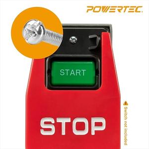 POWERTEC 71646 Gang Box Installation Hardware Kit for 71007 and 71008 Switch, #6-32 x 1 inch Pan Head Phillips Machine Screws and Nuts, Set of 2