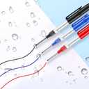 2 x 8Pcs Long Head Deep Hole Markers Pens 33mm Long Nib Marker Waterproof Permanent Ink Multi Purpose Quick-Dry Construction Markers Deep Drill Long-nose Marker for Woodworking Decoration