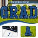 20 PCS Graduation Decorations, Blue Congrats Grad 2026 Lawn Stakes, Class of 2026 Graduation Yard Signs with Stakes, Weatherproof Graduation Outdoor Decor Set for College High School Grad Party