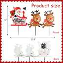 3 Pieces Christmas Decorations Outdoor Yard Sign with LED Lights Sled Lawn Sign Santa Reindeer Yard Sign with 3 Yard Stakes for Outdoor Christmas Decoration