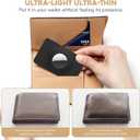 2 x Compatible with Apple Airtag Wallet Holder 2 Pack, Lightweight GPS Tracker Cover Compatible with Airtag for Wallet, Purse, Handbag, Keys, Clutch Bag (Black/White)