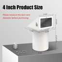 4 Inch Dryer Vent Cover Outside for House, Hooded Wall Vent Cap with Screen & Damper Outdoor for Kitchen Range Hood, Dryer Ventilation, AC