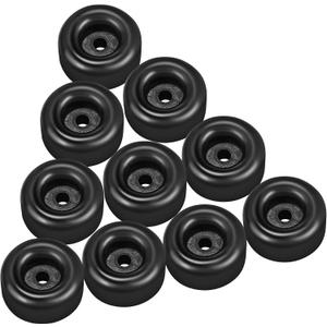 BBTO 10 Packs 2.5" Trailer Ramp Door Bumper, Trailer Door Bumper Compatible with Cargo Ramp Doors, Truck Gates Round Rubber Bump Stops Utility Accessories, Black