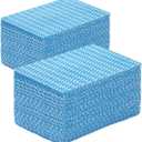 Reusable Cleaning Cloths Handi Wipes Reusable Cloths Disposabel Dish Towels Dry Handy Wipes Big Durable Absoebent and Dry Quickly 100 Count, Blue