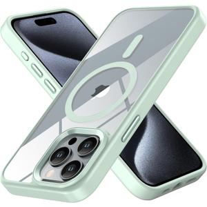 Magnetic for iPhone 14 Pro Max Case,Compatible with MagSafe[Military-Grade Drop Protection] Crystal Clear Back Case for iPhone 14 Pro Max Phone Case 6.7" (Matcha Green)