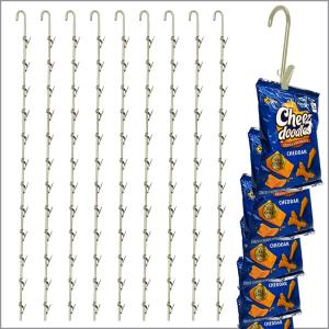 Clip Strip Metal Merchandising, MS-32, Pack of 10 | 31 Long Economical Metal All Steel Construction Wand Retailer Strip | Color: Off-White