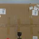 Modern Round Glass Coffee Table - Mid Century Small Coffee Table for Living Room, Suitable for Bedroom Living Room Reception Offices Tables(Walnut/Brown)