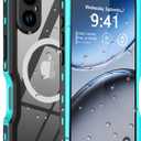 for iPhone 16 Case Waterproof, [Shockproof] [Dustproof] [IP68 Waterproof] Full-Body Hard Case Built-in [Lens Screen Protection] for Diving Case (Teal, for iPhone 16 6.1in)
