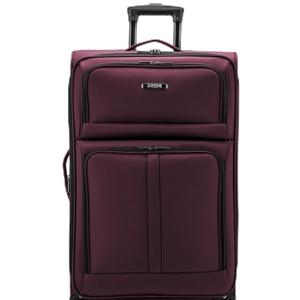 U.S. Traveler Anzio Softside Expandable Luggage with Spinner Wheels, Burgundy, Large