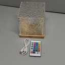 Ocean Wave Projector Light, 16-Color LED Cube Lamp & Remote, 3D Holographic Water Ripple, Romantic Ambient Lighting for Kids Room, Meditation, Relaxation, Bathroom, Night Light (Plug-in)