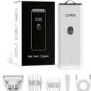 Feet Hair Trimmer, Dog Clippers,Quiet Washable USB Rechargeable Cordless Dog Grooming Kit,Electric Pets Hair Trimmers Shaver Shears for Dogs and Cats White (White 2 Blades)