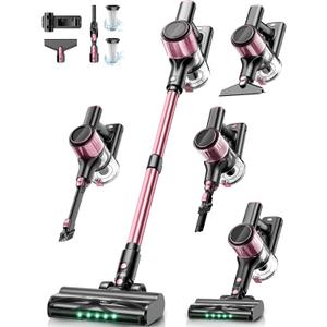 Cordless Vacuum Cleaner, 8 in 1 Vacuum Cleaner for Home with LED Display, 3 Suction Modes, Anti-Tangle Brush, 45mins Runtime Lightweight Stick Vacuum for Home Hardwood Floor, Pet Hair, Carpet