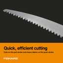 Fiskars 15" Replacement Saw Blade, Woodzig Chainsaw Tooth, Compatible Models 9300/9261/TP45, Silver
