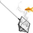 Aquarium Fish Net, 6 Inch Fine Mesh Fish Tank with Extendable 9-24 inch Long Handle