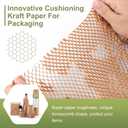 2 x Neworld Honeycomb Packing Paper,15" x 131' Eco Friendly Bubble Cushioning Wrap for Moving,Products & Gifts Wrapping Paper,Recyclable Cushioning Packing Material With 20 Fragile Sticker Labels