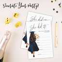 Graduation Party Invitation Cards 2026 - Grad Girl & Flowers, She Did It - 20 Graduation Invites With Envelopes, High School, College, University,Grad Party Favor, Decorations & Supplies - 05