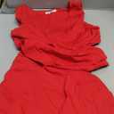 Women's Sexy Bodycon Ruched Sleeveless Cut Out Club Party Short Mini Dresses (Large, Red)