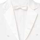 Boy's Tuxedo Tail Suit Set with Shirt and Bowtie White (White, L)