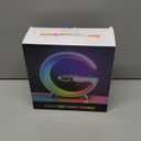 Mini Wireless Speaker with Bluetooth Lamp, Atmosphere Lamp, Wireless Charging, Alarm Clock,Smart LED Table Lamp, Night Light, Birthday Gifts for Girls Boys Party Aged 4-12 (Black)