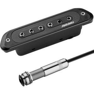 AMUMU SP60 Acoustic Guitar Pickup Humbucker Magnetic Passive Soundhole Pickup for Acoustic guitar Black