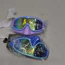 Vvinca Swim Goggles with Nose Cover, Fabric Strap Toddler Kids Swimming Goggles Diving Mask Anti-Fog/UV No Leak for Age 3-15, 04-blue& Purple