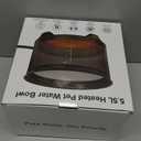 5.5L Heated Water Bowl, 1.45Gal Large Heated Dog Bowls for Outside, Outdoor Winter Waterproof Heat Pet Water Bowl with Chew Resistant Power Cord & LED Neon for Dog/Cat/Chicken/Duck/Rabbit