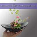 Japanese Ikebana Vase Kit,2inch Flower Frog Kanzan with 9inch Bowl Vase - Floral Frog Included,Various Styles (Frosted, Hammering Pattern)