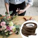 2 x BYH 30 Yard Floral Tapes, 12 Rolls Floral Tapes Stem Wrap 1/2in Wide DIY Flower Tape Flexible Sticky Materials Stem Wrap Tape for Bouquets Arrangements Wedding Corsages Floral Crafts (Coffee color)