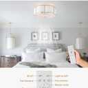 20" Boho Ceiling Fan with Lights Flush Mount, Gold Enclosed Ceiling Fans with Lights Remote Control, Caged with 6 Speeds for Bedroom, Living Room, Nursery