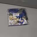 25th Birthday Party Decorations Blue Happy Birthday Banner Latex Confetti Balloons Number 25 Foil Balloon Silver Crown Star Mylar Balloon Cake Topper for Men Women Anniversary Party Supplies