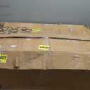 YITAHOME Small Solid Wood Top Kitchen Island Cart on Wheels with Storage, Rolling Portable Dining Room Serving Utility Carts Mobile Movable with 3 Drawers Cabinet, Oak & White